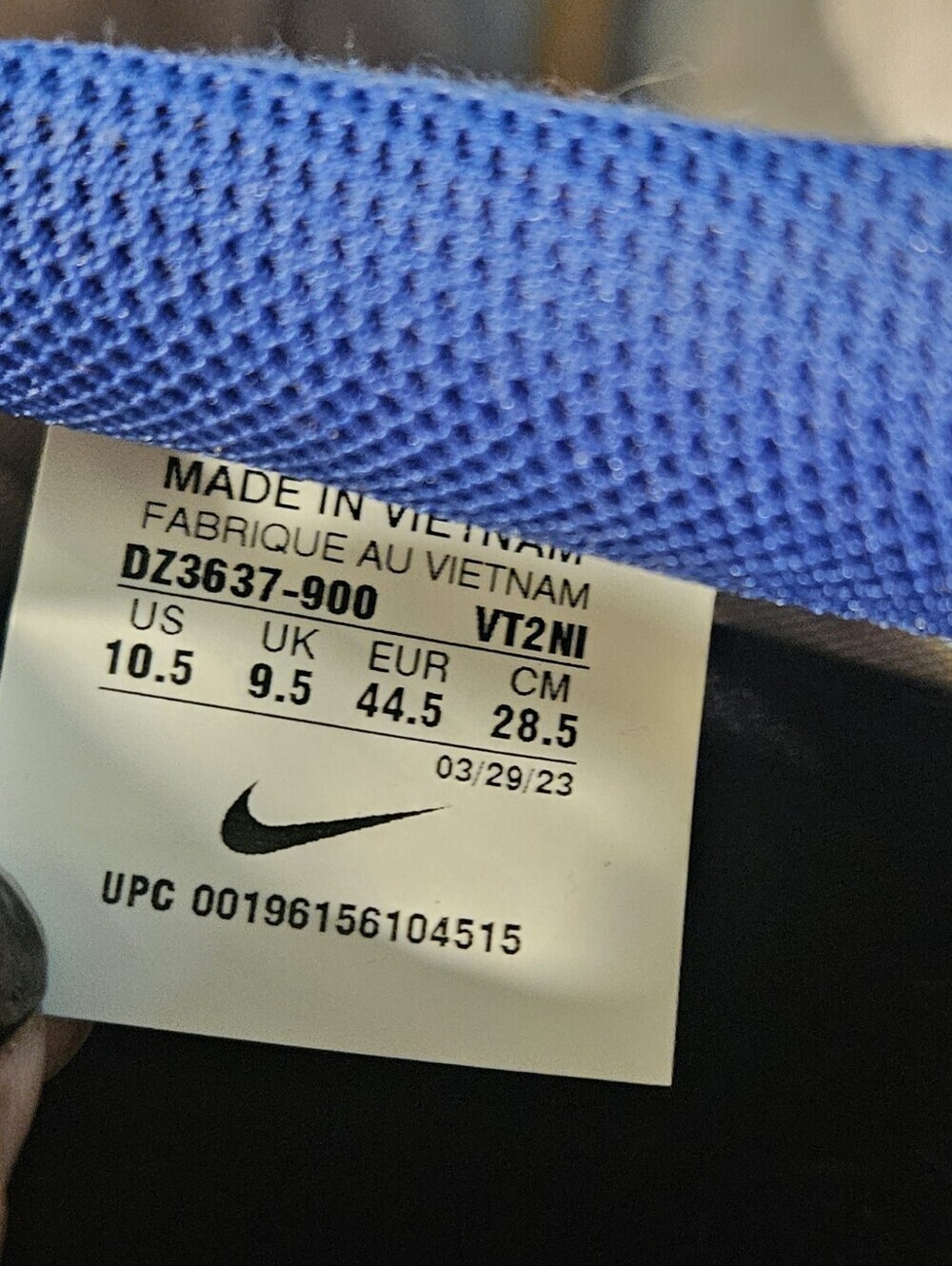 Nike Royal Blue & White Air Force1 Lace Up Men's Size 10.5 Great Condition - Picture 5 of 7